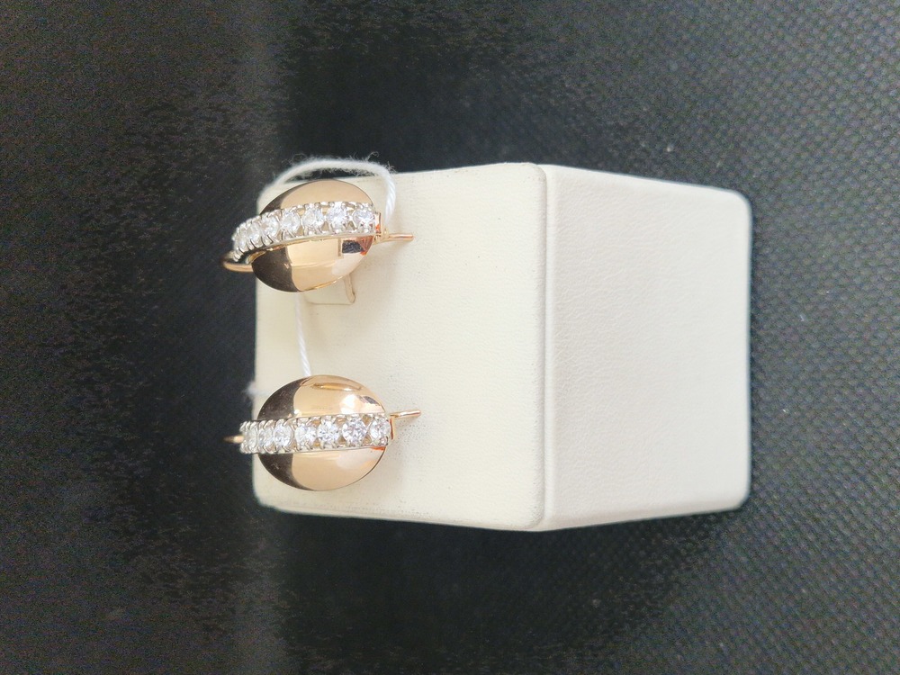 СКМИ585 СЕРЬГИ С КАМНЯМИ (Au 585)