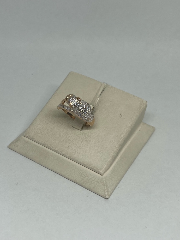 КОЛЬЦО С КАМНЯМИ (Au 585)