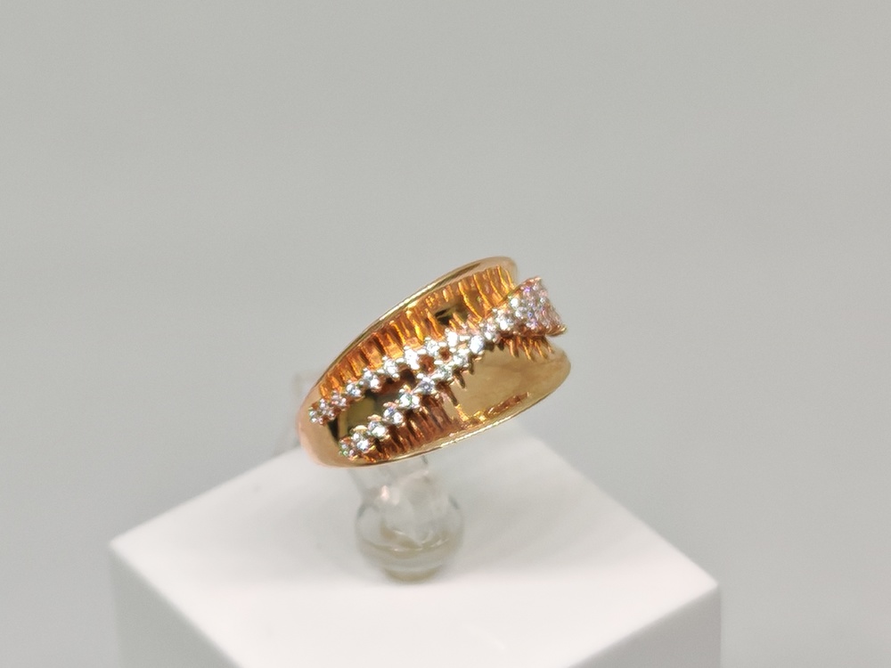 КОЛЬЦО С КАМНЯМИ (Au 585)