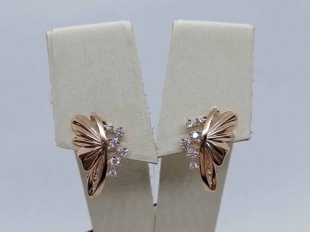 СЕРЬГИ С КАМНЯМИ (Au 585)