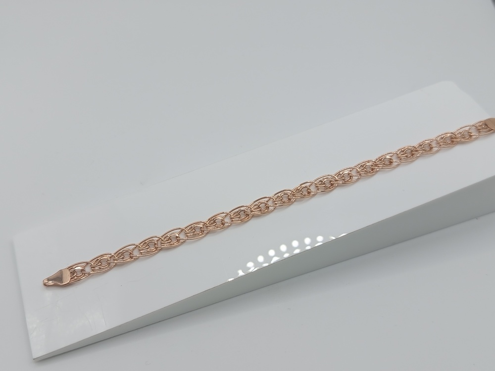 БРАСЛЕТ ПУСТОТЕЛЫЙ Нона-бисмарк (Au 585)