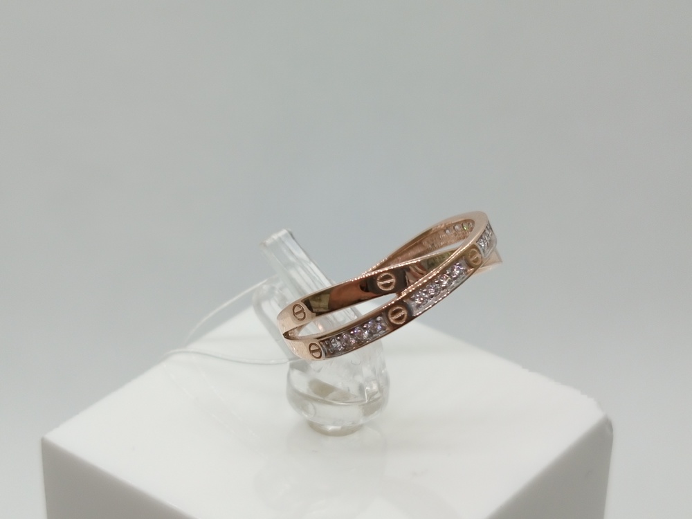 КОЛЬЦО С КАМНЯМИ (Au 585)