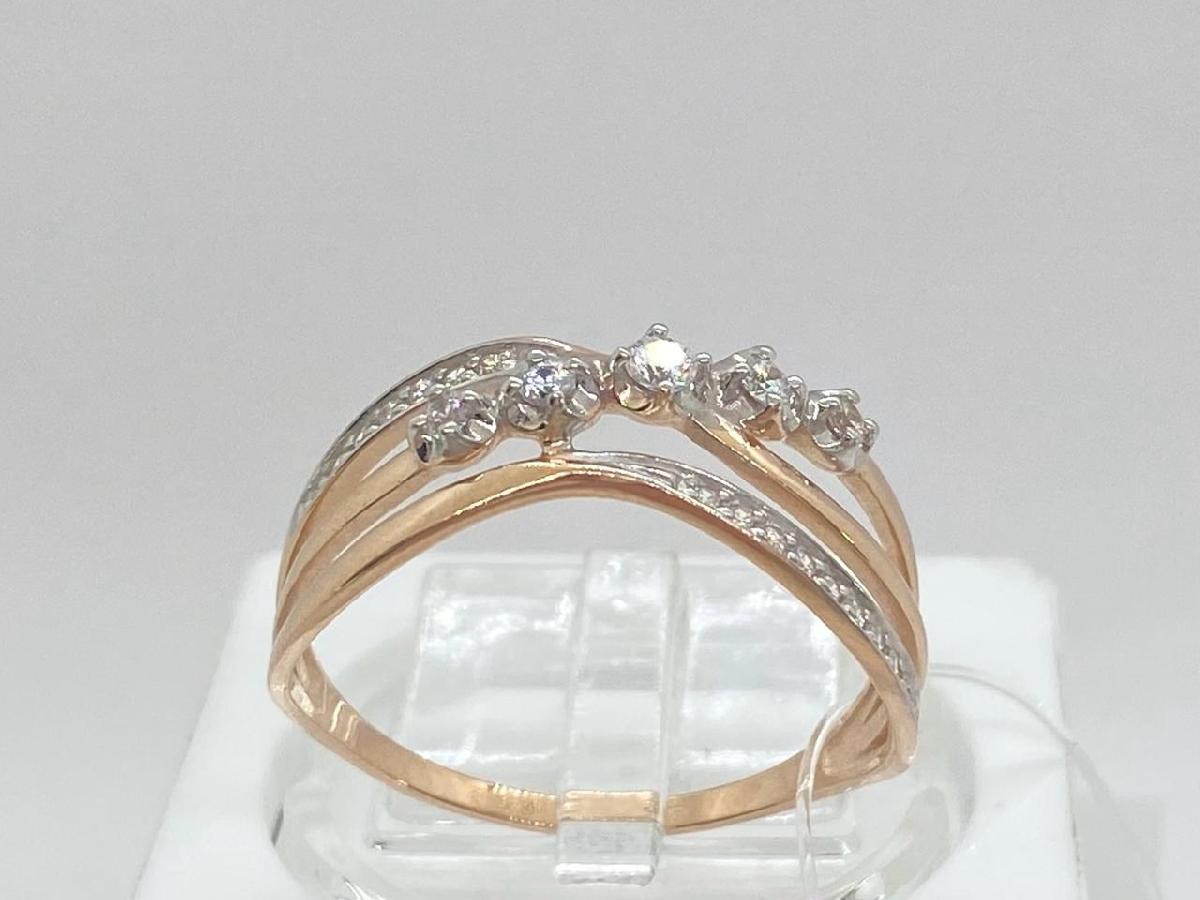 КОЛЬЦО С КАМНЯМИ (Au 585)