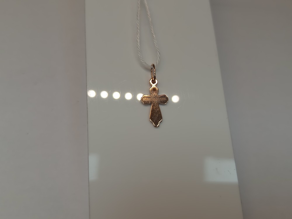 ПОДКБК585 ПОДВЕСКА КРЕСТ БЕЗ КАМНЯ (Au 585)