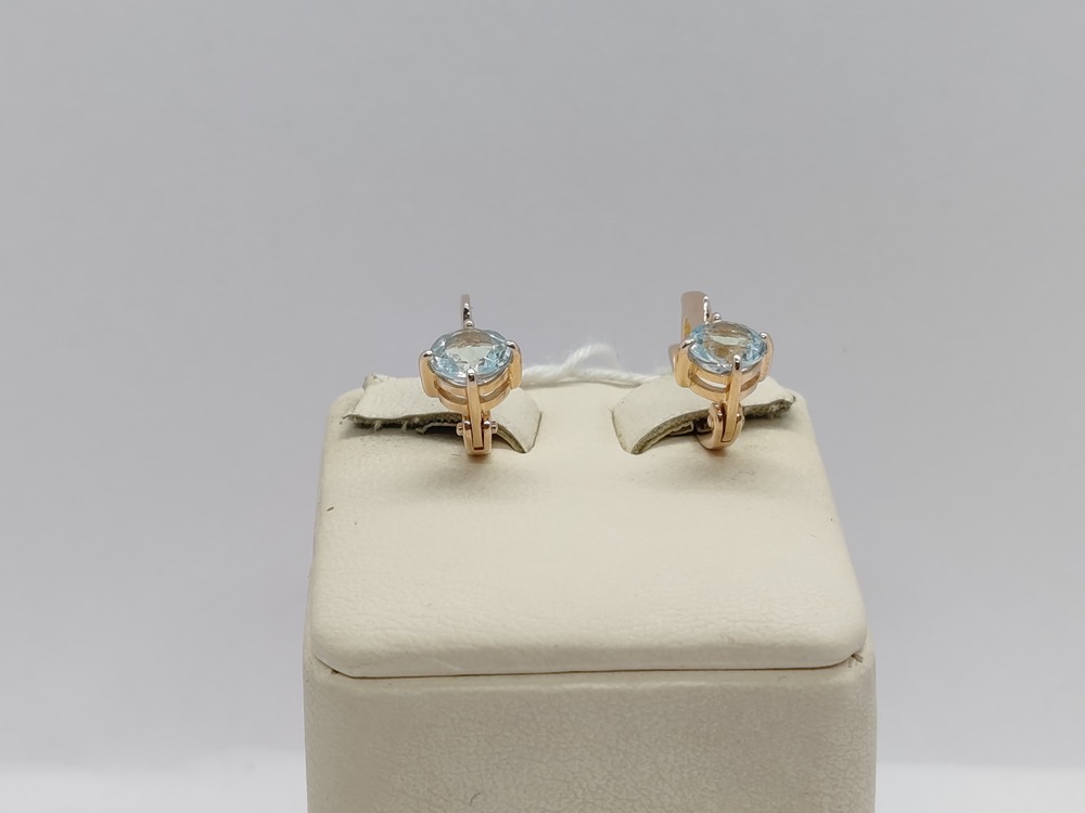 СЕРЬГИ С КАМНЕМ (Au 585)