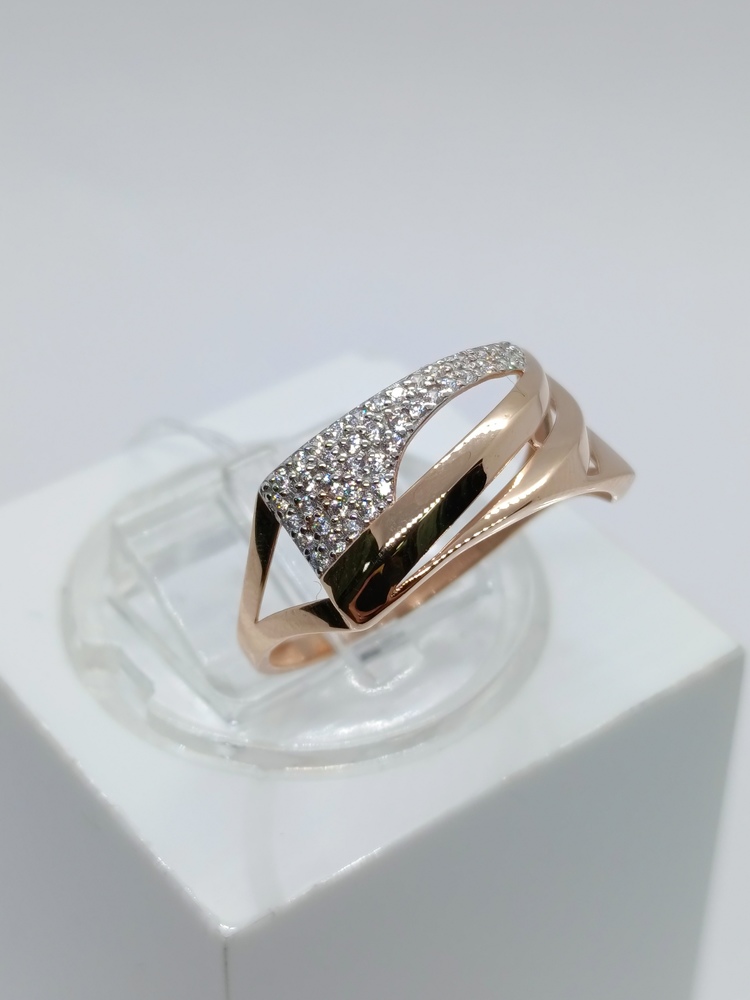 КОЛЬЦО С КАМНЯМИ (Au 585)