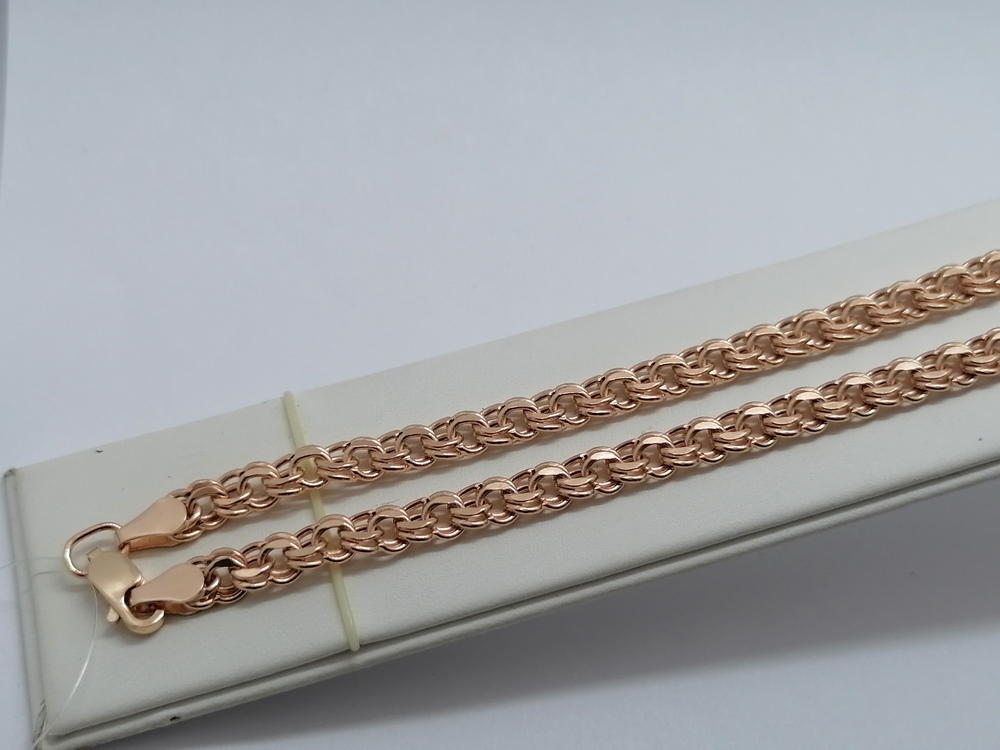 8080200П-55 ЦЕПЬ ПУСТОТЕЛАЯ Бисмарк (Au 585)