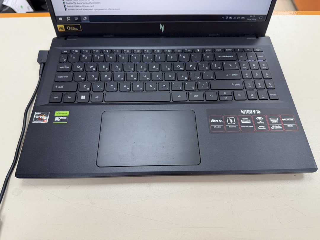 Ноутбук Acer Nitro 5; Ryzen 5 6600H, GeForce RTX 3050, 16 Гб, 512 GB, Нет