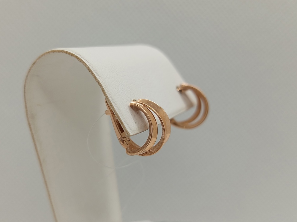 2205595 СЕРЬГИ БЕЗ КАМНЯ (Au 585)