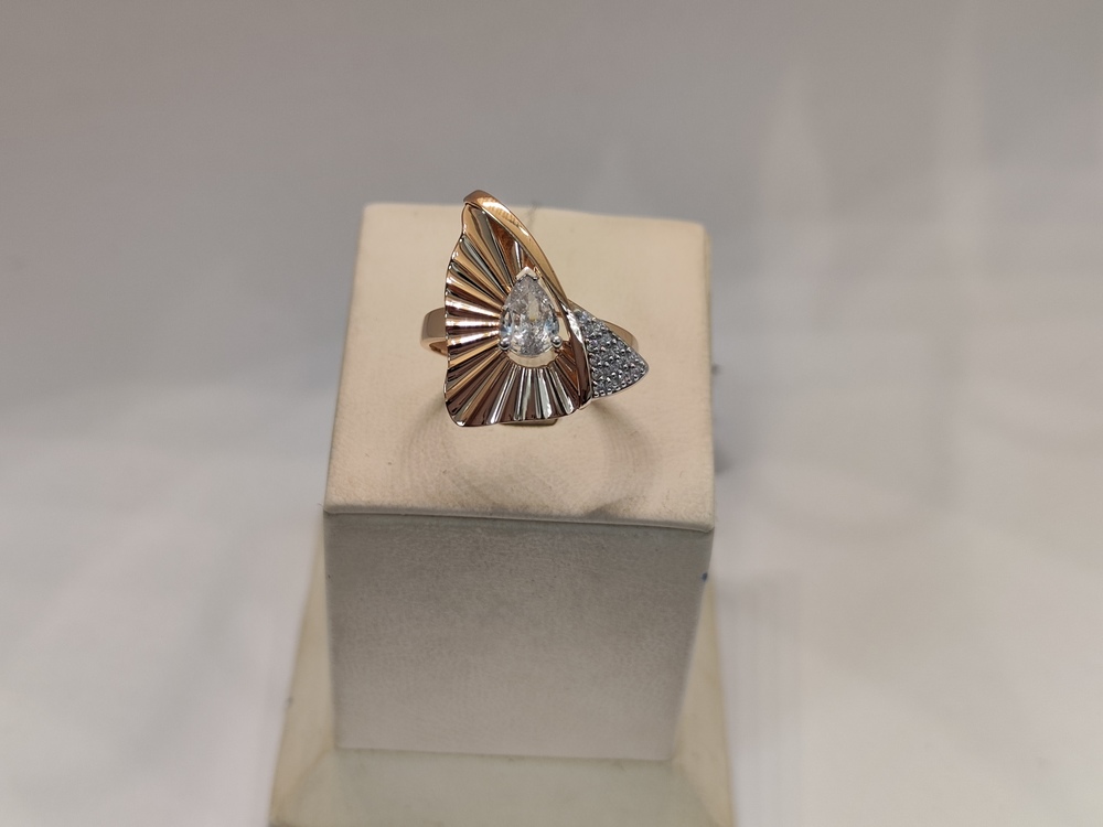 КОЛЬЦО С КАМНЯМИ (Au 585)