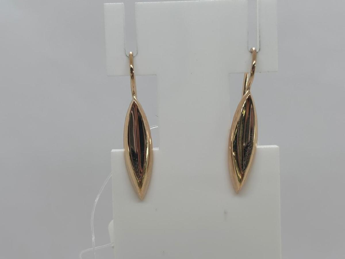 СЕРЬГИ ПЕТЕЛЬКА без камня (Au 585)