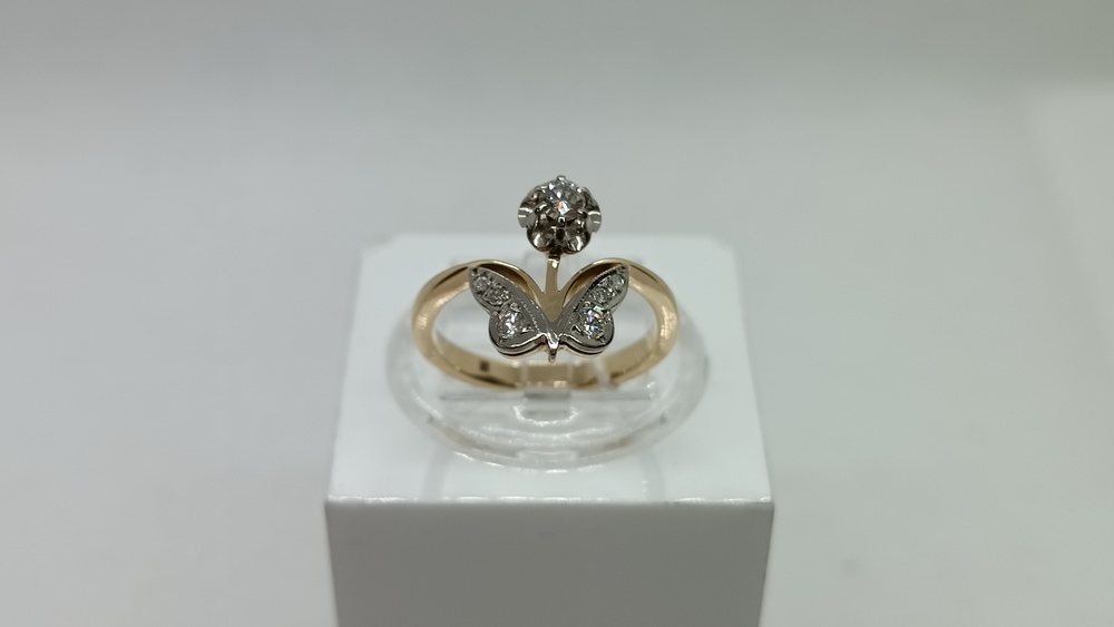 КОЛЬЦО БРИЛЛИАНТ Au 750