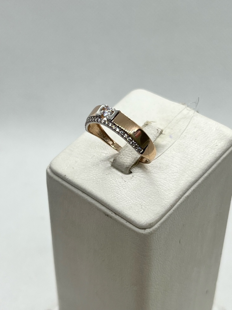 КОЛЬЦО С КАМНЯМИ (Au 585)