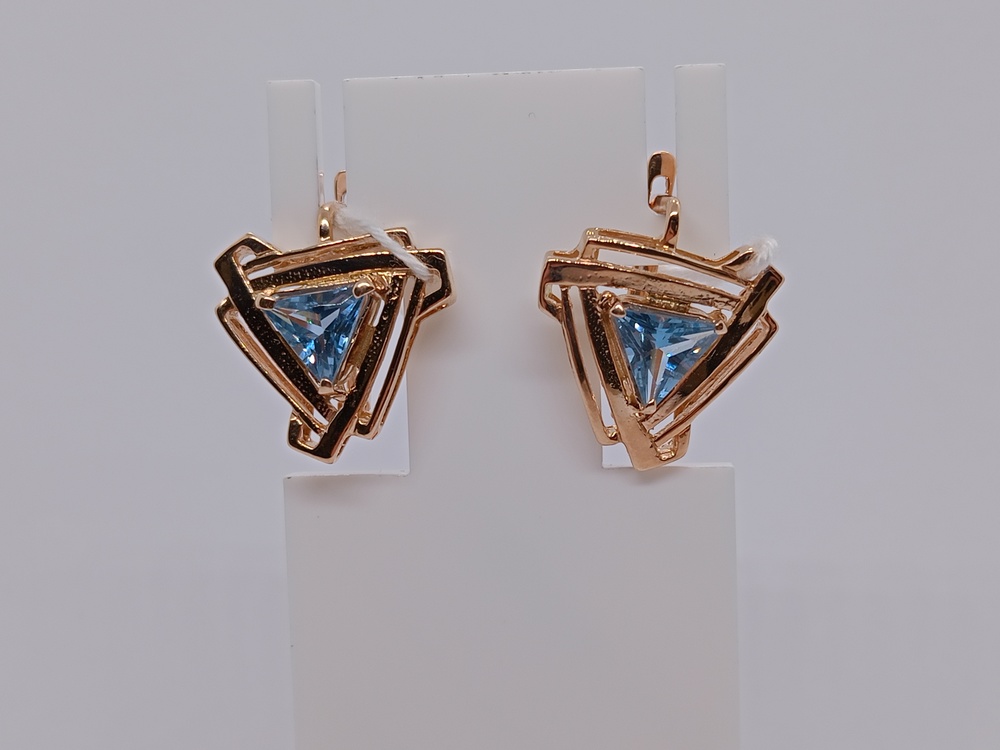 СЕРЬГИ С КАМНЕМ (Au 585)