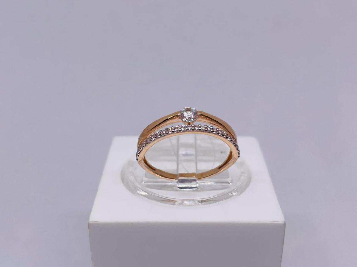 КОЛЬЦО С КАМНЯМИ (Au 585)