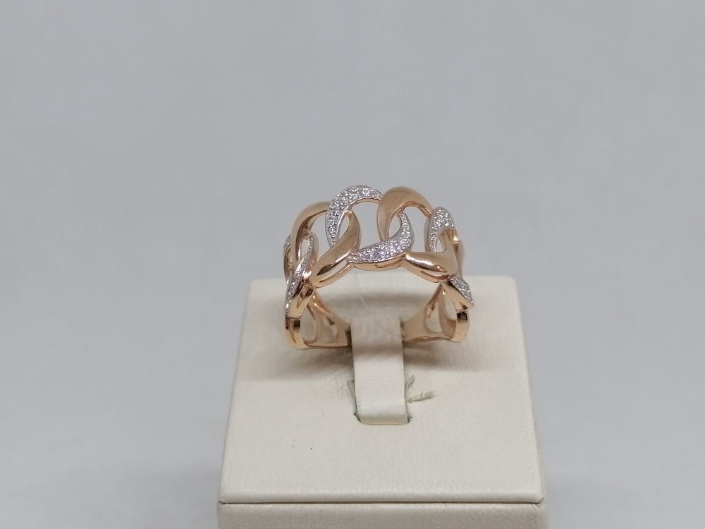 КОЛЬЦО С КАМНЯМИ (Au 585)