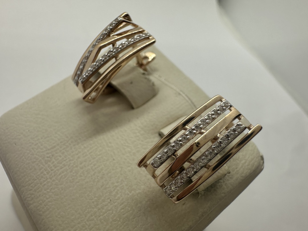 СЕРЬГИ С КАМНЯМИ (Au 585)