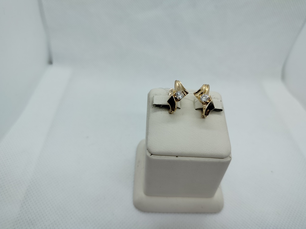 СЕРЬГИ С КАМНЕМ (Au 585)