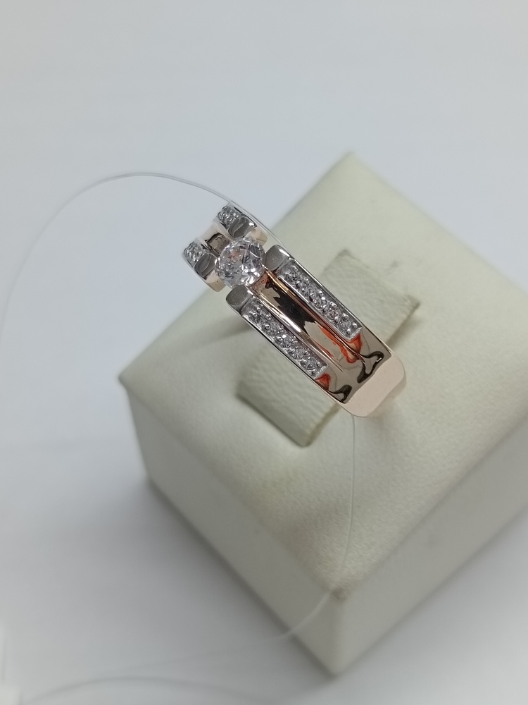 КОЛЬЦО С КАМНЯМИ (Au 585)