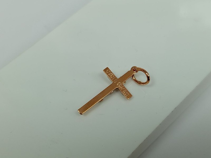 ПОДКБК585 ПОДВЕСКА КРЕСТ БЕЗ КАМНЯ (Au 585)