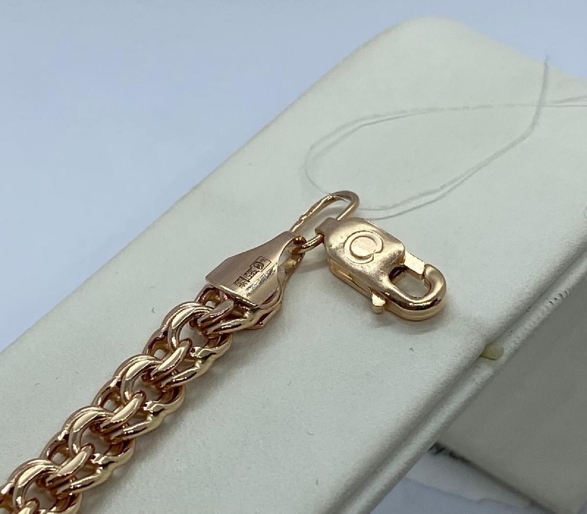 БРАСЛЕТ ПУСТОТЕЛЫЙ Бисмарк (Au 585)