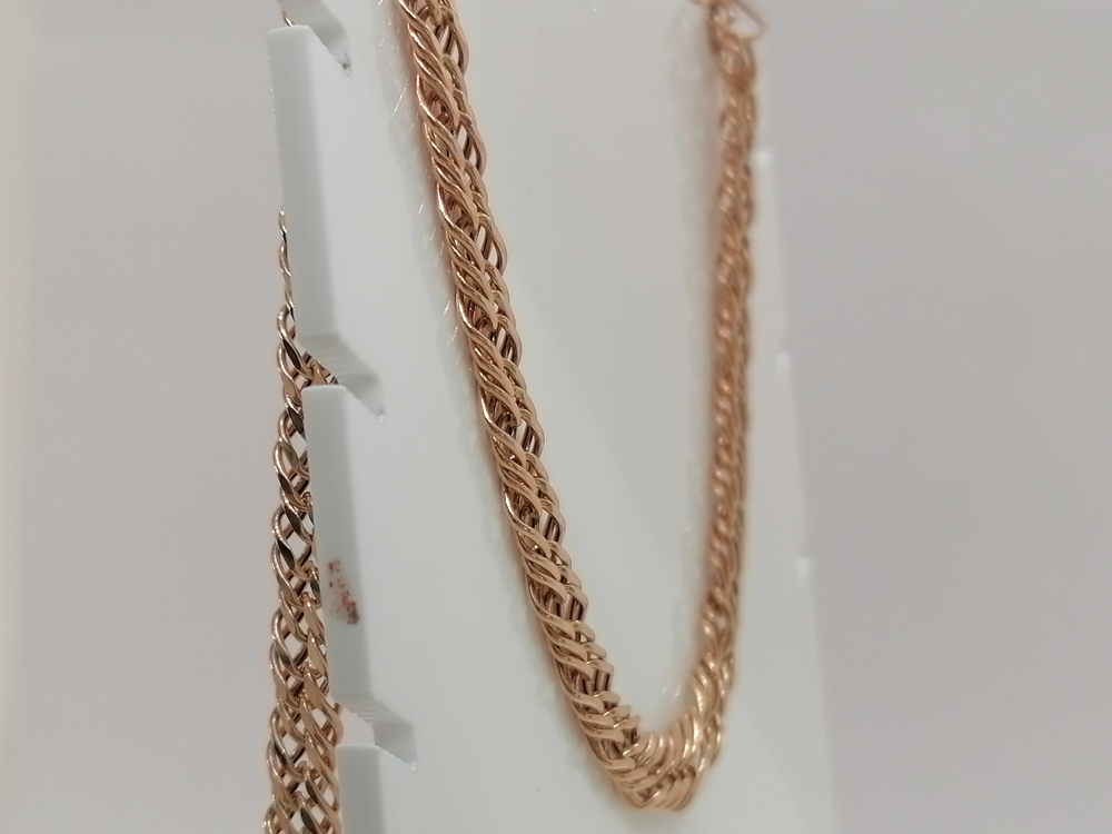 ЦЕПЬ ПУСТОТЕЛАЯ Ромб тройной (Au 585)