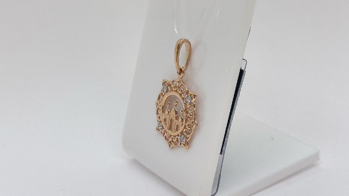 ПОДВЕСКА МЕЧЕТЬ с камнями (Au 585)