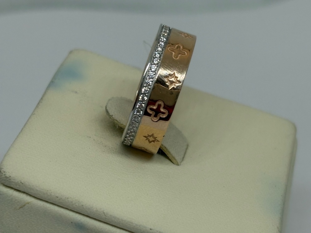 КОЛЬЦО С КАМНЯМИ (Au 585)