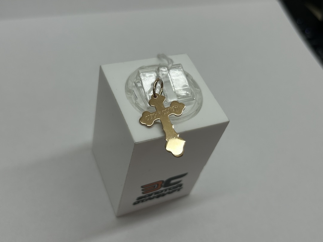 ПОДКБК585 ПОДВЕСКА КРЕСТ БЕЗ КАМНЯ (Au 585)