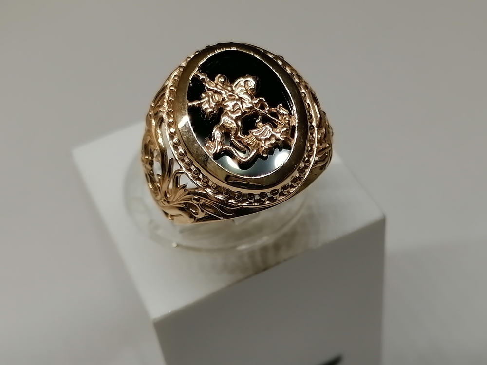 КОЛЬЦО ПЕЧАТКА с камнем (Au 585)