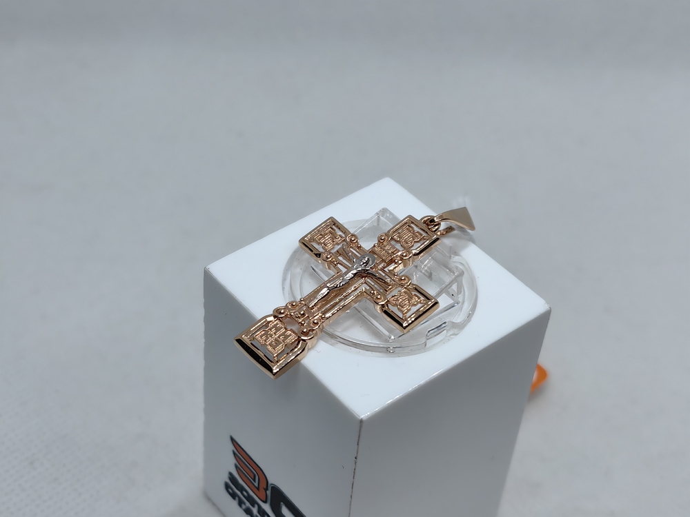 ПОДВЕСКА КРЕСТ БЕЗ КАМНЯ (Au 585)