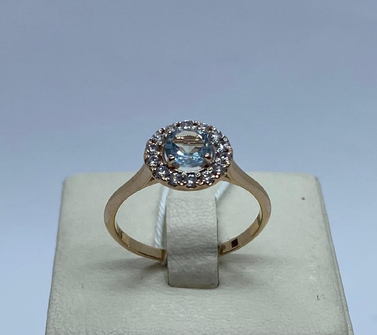 КОЛЬЦО С КАМНЯМИ (Au 585)