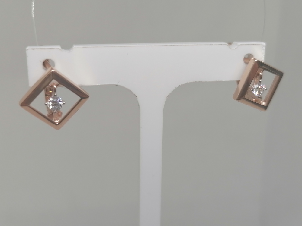 01-218297 СЕРЬГИ С КАМНЕМ (Au 585)