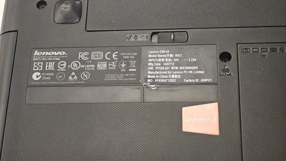Ноутбук Lenovo G50-45; A6-6310, Radeon 8500M, 4 Гб, Нет, 500 Гб