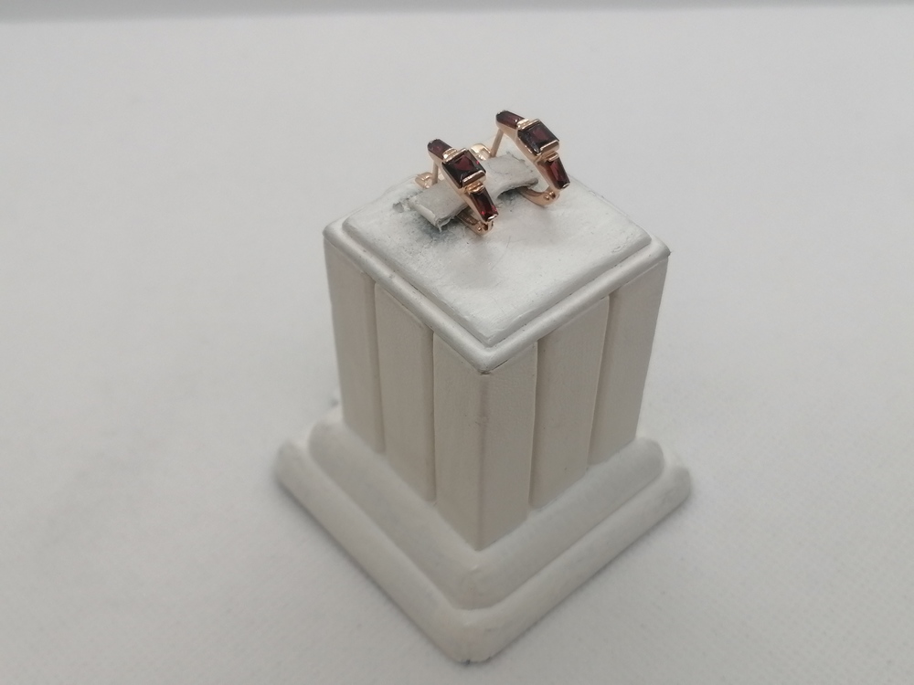 023192-1350 СЕРЬГИ ГРАНАТ (Au 585)