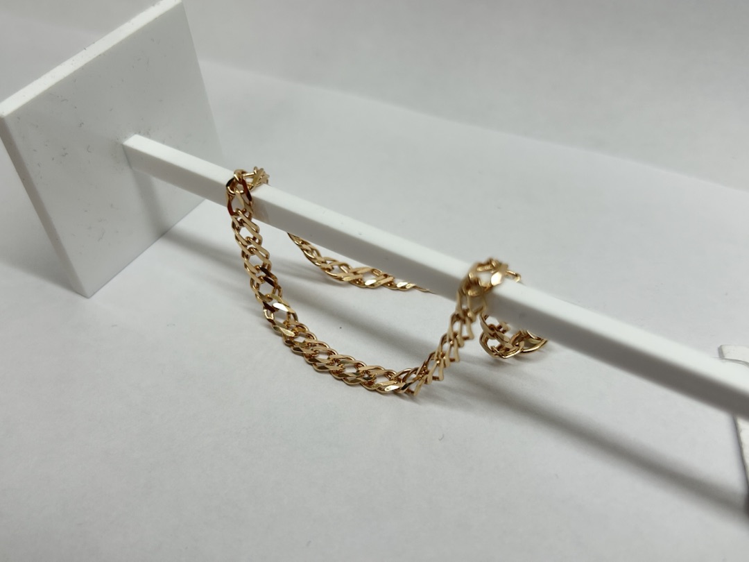 БРАСЛЕТ ПУСТОТЕЛЫЙ Ромб двойной (Au 585)