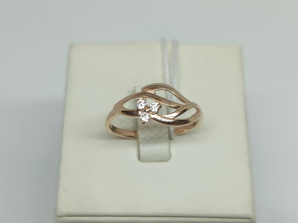 КОЛЬЦО С КАМНЯМИ (Au 585)