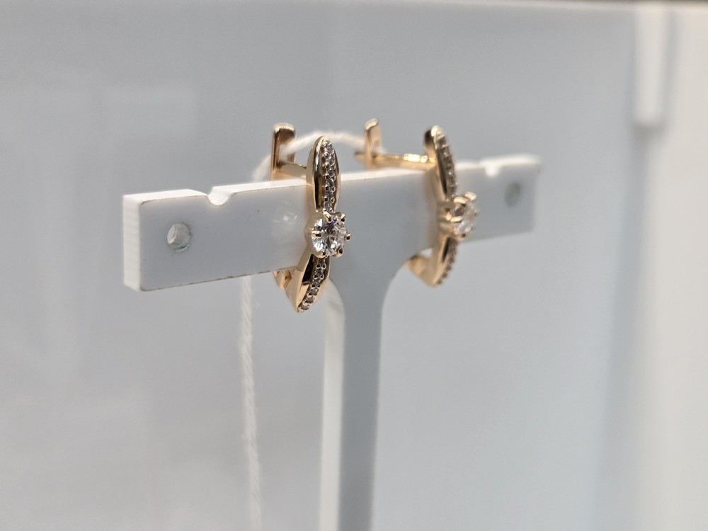 СКМИ585 СЕРЬГИ С КАМНЯМИ (Au 585)