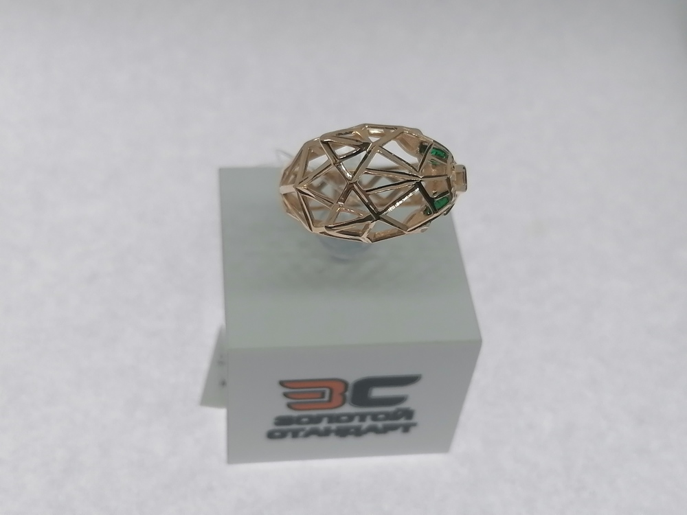 КОЛЬЦО С КАМНЯМИ (Au 585)