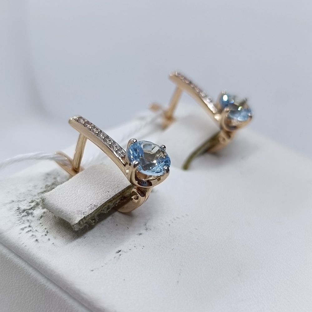 СКМИ585 СЕРЬГИ С КАМНЯМИ (Au 585)