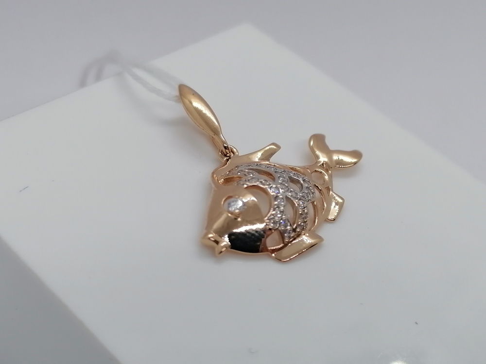 ПОДКМИ585 ПОДВЕСКА С КАМНЯМИ (Au 585)