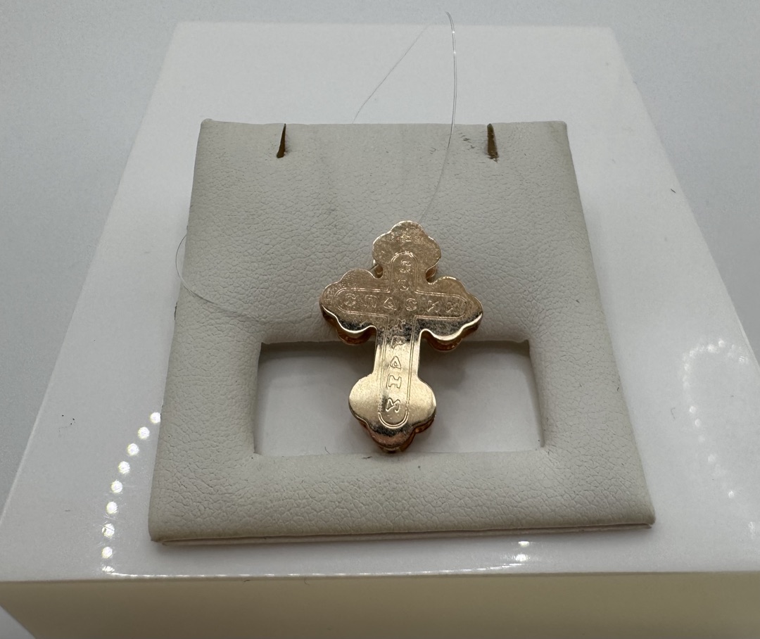 ПОДВЕСКА КРЕСТ с камнями (Au 585)