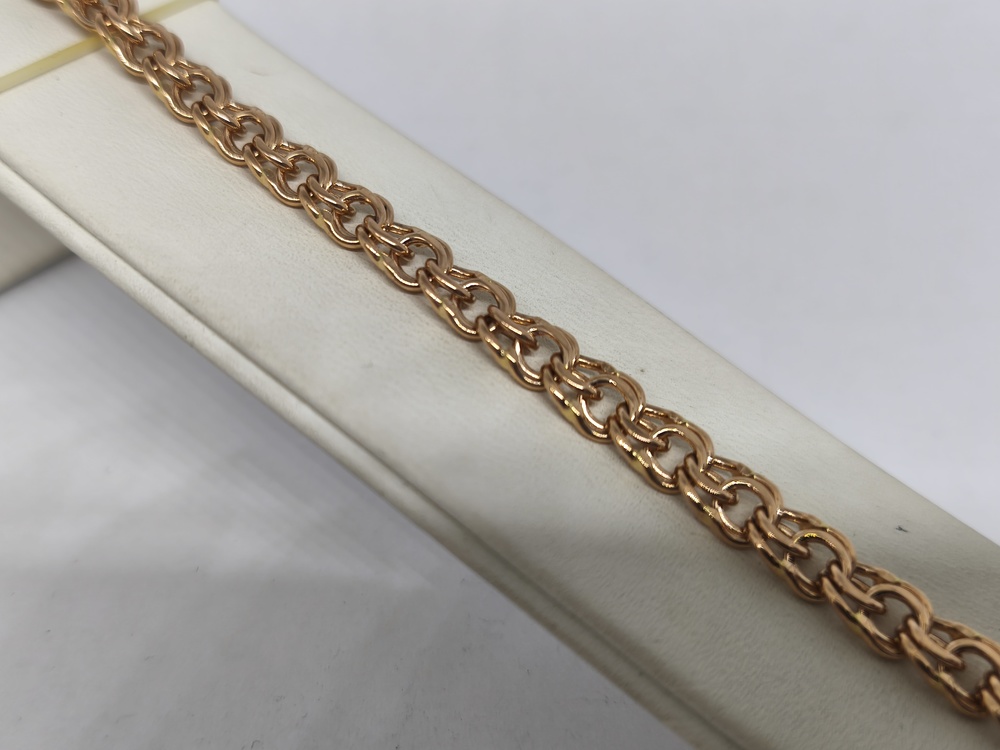 БЛБ585 БРАСЛЕТ ПОЛНОВЕСНЫЙ Бисмарк (Au 585)