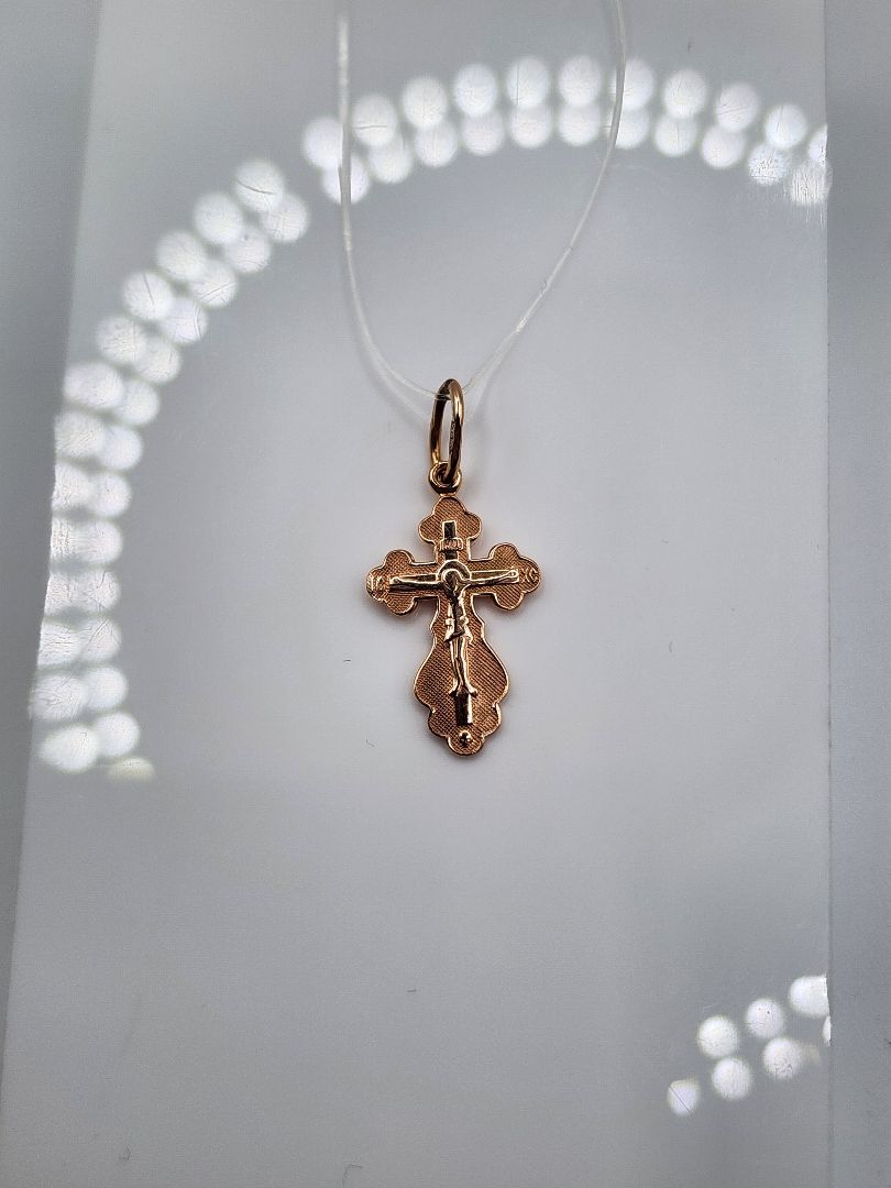 ПОДВЕСКА КРЕСТ без камня (Au 585)