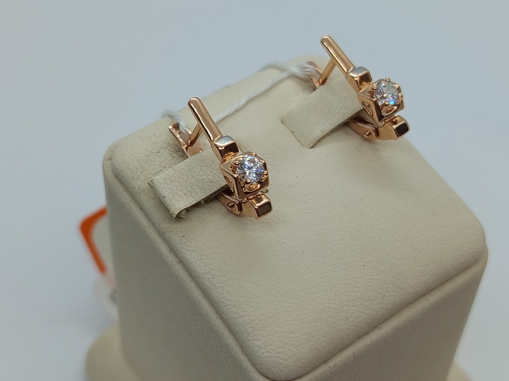 СЕРЬГИ С КАМНЕМ (Au 585)