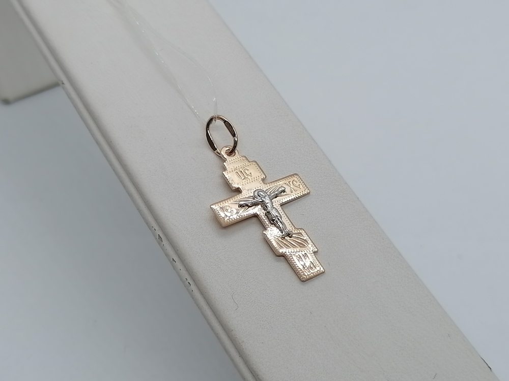 23-0093 ПОДВЕСКА КРЕСТ без камня (Au 585)