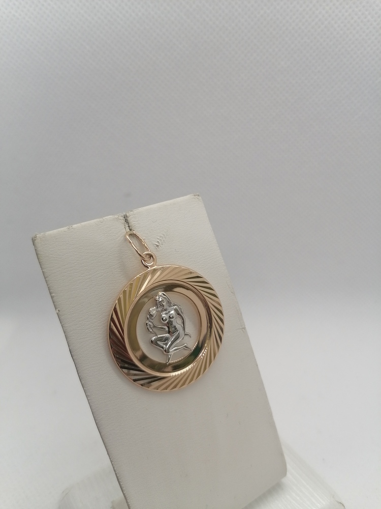 5654А/дева ПОДВЕСКА ЗНАК ЗОДИАКА ДЕВА (Au 585)