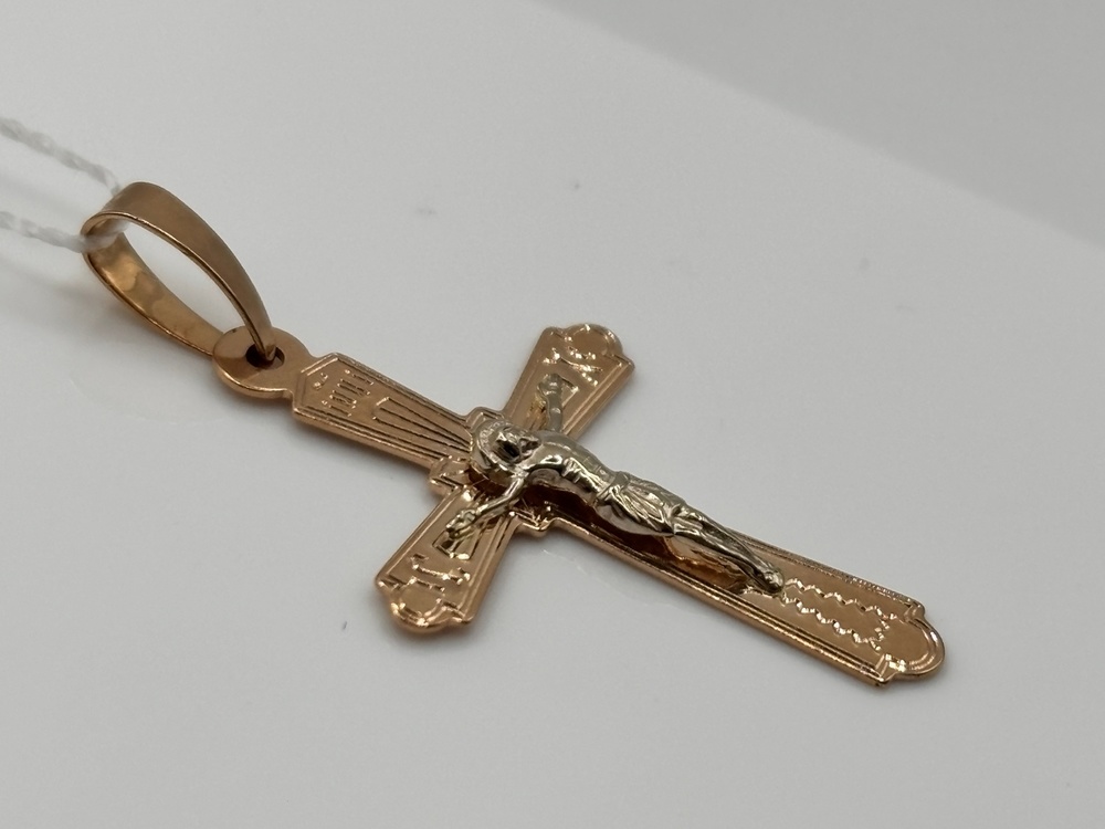 102-ИХ-22.23-12 ПОДВЕСКА КРЕСТ (Au 585)