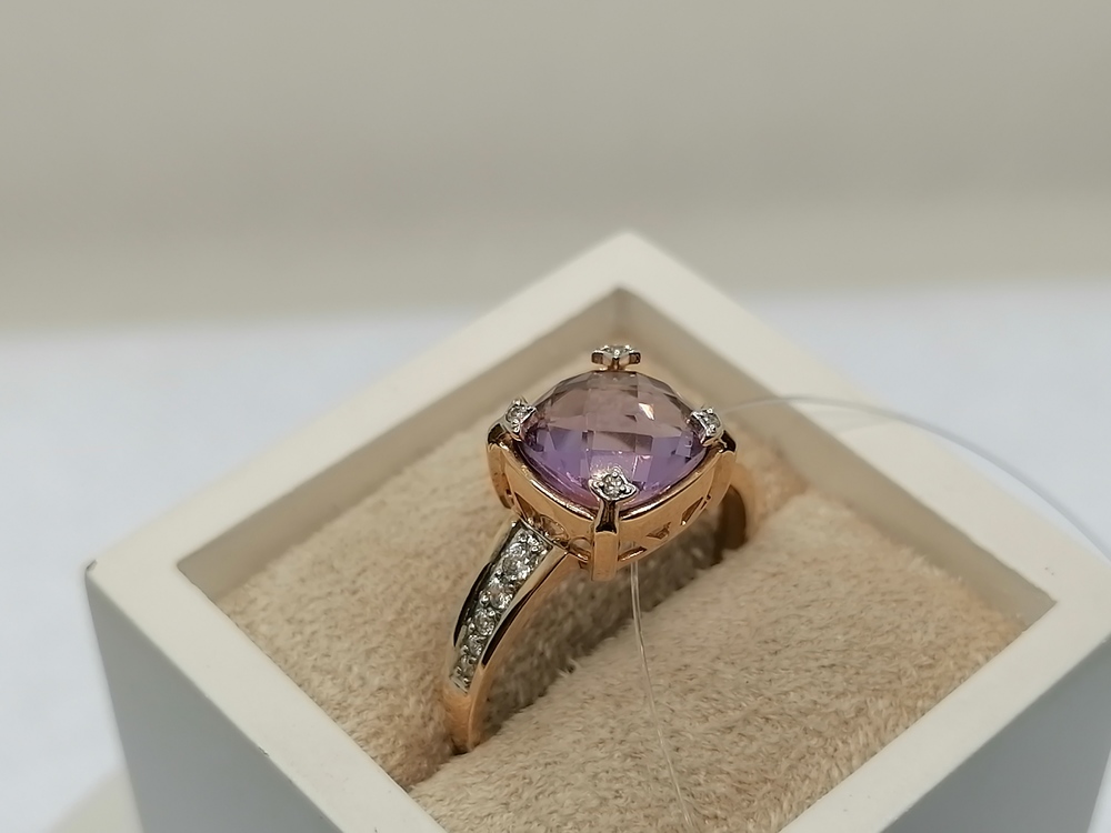 КОЛЬЦО С КАМНЯМИ (Au 585)