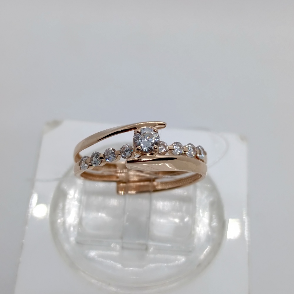 КОЛЬЦО С КАМНЯМИ (Au 585)